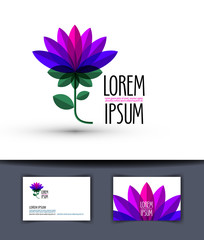 flower vector logo design template. nature or ecology icon.