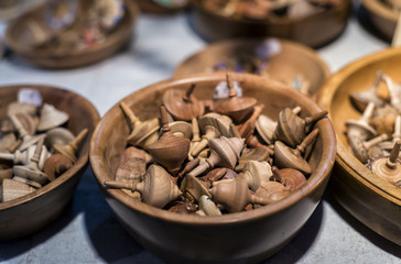 Old wooden spinning