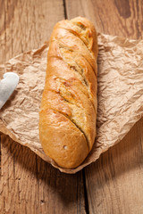 Garlic baguette.