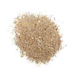 pile dry dirt isolated on white background with clipping path