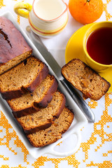 Honey rye loaf cake