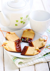 Homemade shortbread biscuits