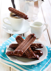 Chocolate Viennese fingers biscuits