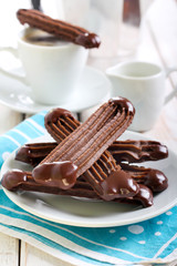 Chocolate Viennese fingers biscuits