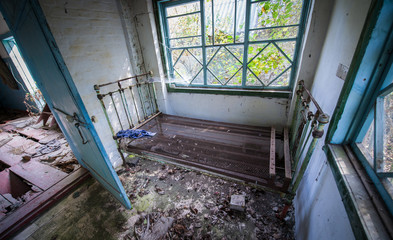Inside old cottage in Stechanka ghost village, Chernobyl Zone © Fotokon