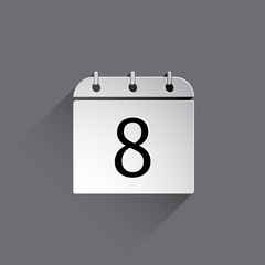 Flat calendar icon.