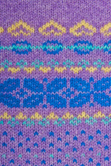 Colorful knitted wool background.