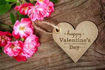 Obraz na płótnie Canvas Happy Valentine's Day heart shaped card