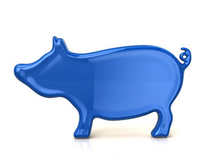 Blue pig icon