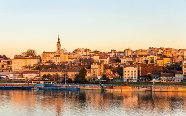 View of Belgrade from the Sava river - Serbia - obrazy, fototapety, plakaty