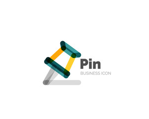 Line minimal design logo pin