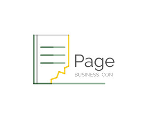 Line minimal design logo page