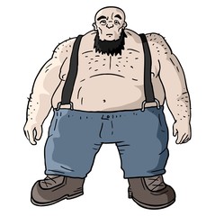 Strong fat man