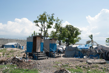 Obraz na płótnie Canvas Zeltstadt nach Erdbeben in Port-au-Prince, Haiti