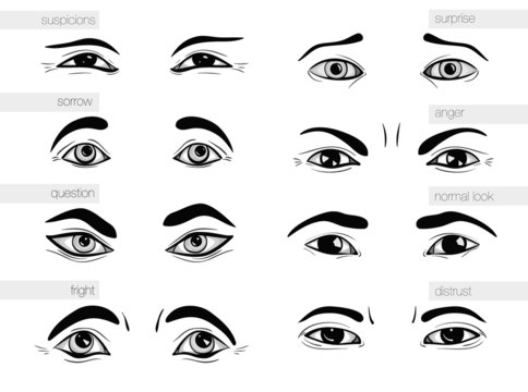 description of human emotions  eyes