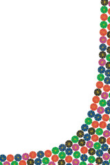 Casino gambling chips with white free space for usage.