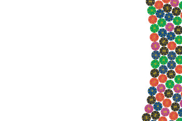 Casino gambling chips with white free space for usage.