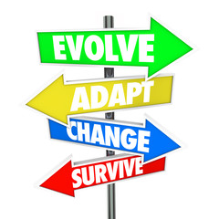 Evolve Adapt Change Survive Arrow Signs Evolution Adaptation Bus