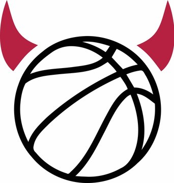 Basketball with Devil Horns