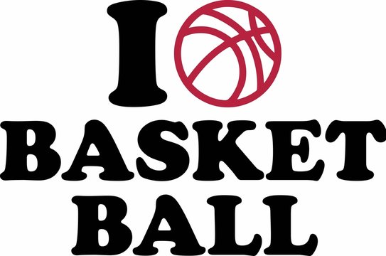 i Love heart Basketball
