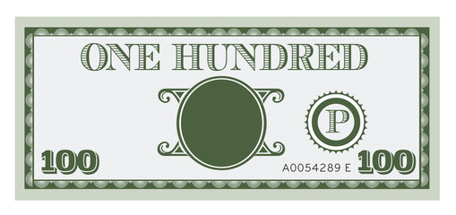 One hundred money bill image. With space to add your text
