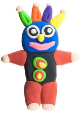 colorful monster made from plasticine