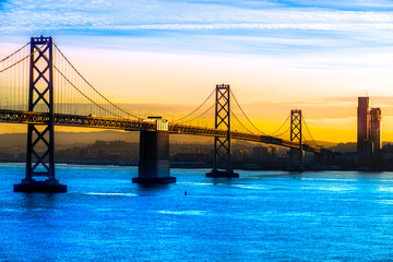 San Francisco Bay bridge, California, USA.