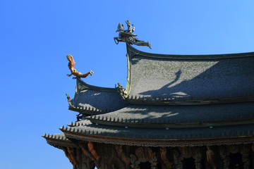 the wooden Church of truth in Thailand