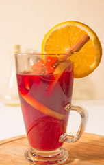 Christmas mulled wine isolated on white