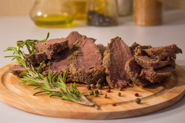 A composition of meat