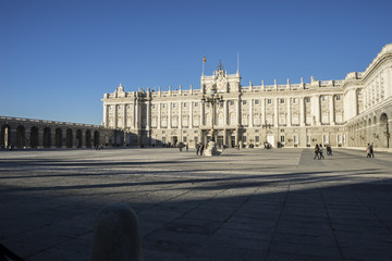 Obraz premium Royal Palace of Madrid, located in the area of the Habsburgs, cl