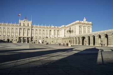Obraz premium National monument, Royal Palace of Madrid, located in the area o
