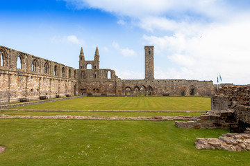 Cathedral ruins in Saint Andrews, Scotland , UK.