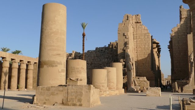 ancient karnak temple in Luxor, Egypt 4k