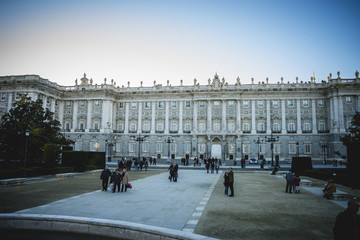 Obraz premium oldest street in the capital of Spain, the city of Madrid, its a