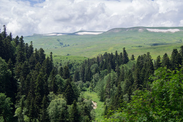 Majestic mountain landscapes of the Caucasian reserve