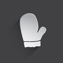 mitten flat icon.