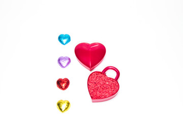 Valentines Day background with hearts 