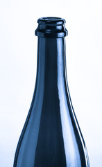 The neck of an empty bottle
