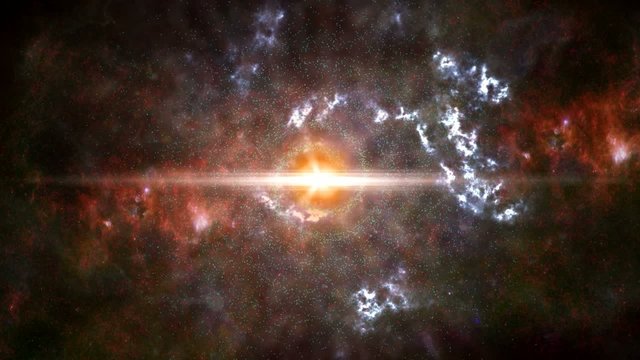 Forming young star surrounded by energy cloud
