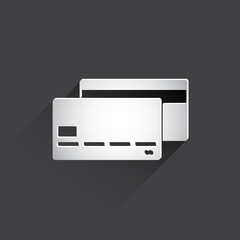 bank card web flat icon.