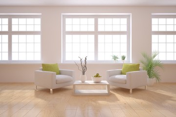 Obraz na płótnie Canvas white 3d interior design