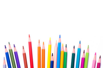 Crayons de couleurs multicolores