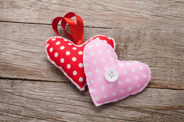 Valentines day handmade toy hearts