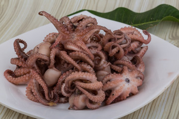 Boiled octopus