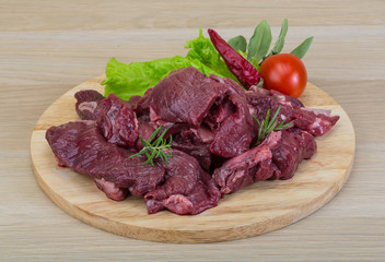 Raw venison