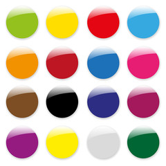 empty glossy color icons vector