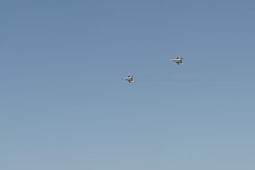 two fighter airplanes