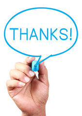 Thanks Speech Bubble