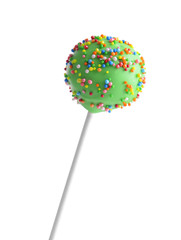 Sweet cake pop isolated on white